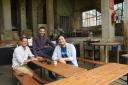 Alex Hammond (left) Toby Hammond (centre) and Amir Montazer (right) are opening a summer bar at their café and roastery