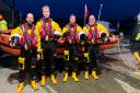 RNLI crews called into action rescuing a stranded group in Happisburgh