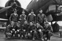 Captain Hutchinson’s crew in December 1943 with their new Flying Fortress Sleepy Time Gal ll
