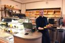 Paul Ellis behind the counter at the new Loddon Deli & Coffee Picture: Denise Bradley