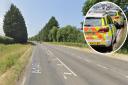 Two men have been left injured after a crash on the A148 in Fakenham
