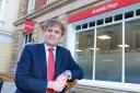 Guy Gowing outside Arnolds Keys’ new office on King Street in Norwich