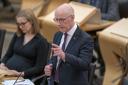 John Swinney made clear his opposition to the ‘menacing’ suggestion that a new nuclear power station could be built in Scotland (Jane Barlow/PA)