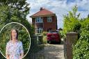 A 1930s home in Brundall will be demolished and five new homes built in the meadow behind, despite backlash from locals. Inset: Councillor Eleanor Laming