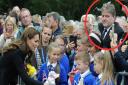 Headteacher Gregory Hill with pupils and the Princess of Wales at Sandringham after the death of the Queen