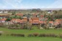 An indicative view of the proposed development from Home Hill, in Stiffkey.