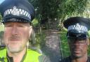 Beat managers for Great Yarmouth PCs Gary May and Babalola Salami patrolled the cemetery at Caister.