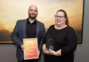 Left to right: Jamie Taylor from Step Teachers, who presented the award, and Rebecca Wicks