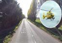 An air ambulance was called to the scene of the collision near Southery
