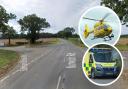 Two people have been taken to hospital after an air ambulance was called to a crash