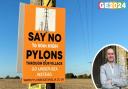 Ben Goldsborough has spoken out on a controversial line of pylons through Norfolk