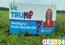 A sign on a roadside near Stoke Ferry has been defaced