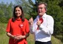 Feargal Sharkey (right) met with Labour's Waveney candidate, Gurpreet Padda, at the Bungay Staithe