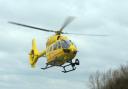 The air ambulance landed at Attleborough Academy