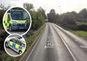 Four people have been taken to hospital after a three-car crash on the A140