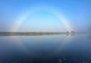 A fogbow appeared in the sky above the River Yare