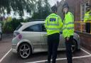 Broadland police were out in Wroxham Road in Sprowston on Tuesday