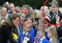 Head teacher Gregory Hill (circled right) has been found guilty of harassing train teacher Chloe Regester (left)