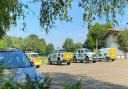 Police presence at the Costessey Centre after the body of Ashley Scaife was found in a wooded area nearby