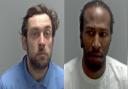 Kyle Nunn (l) and Bevin Bascombe (r) were both jailed last week