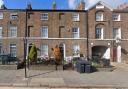 The property on London Road in King's Lynn (black front door) which will be turned into flats