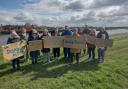 Protestors gathered along the West Lynn footpath earlier this year after funding was denied