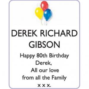 DEREK RICHARD GIBSON