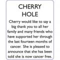 CHERRY HOLE