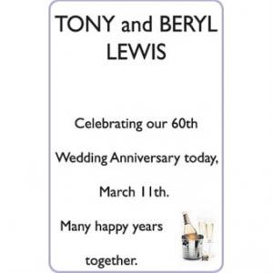 TONY and BERYL LEWIS