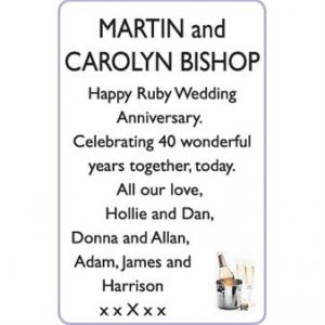 MARTIN and CAROLYN BISHOP