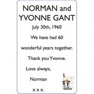 NORMAN and YVONNE GANT