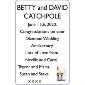 BETTY and DAVID CATCHPOLE