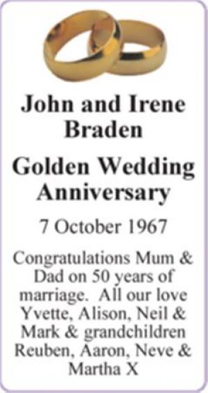 John and Irene Braden