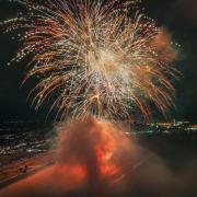 Fireworks burst into life at the end of The Gorleston Clifftop Festival