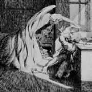 Illustration from M R James story - often illustrated by his friend James McBryde