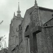 The mysterious turning gravestone of Ella Morse, Swaffham. Pictured in June 1981.