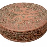 A rare Chinese lacquered wood box sold at Keys for £63,000