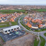 Sainsbury's Local will be inside Unit 1 of the new retail sector of the Bluebell Meadows housing estate. Picture - Oliv3r Drone Photography