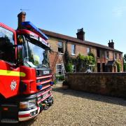 Fire crews tackled a blaze in West Acre