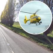 An air ambulance was called to the scene of the collision near Southery