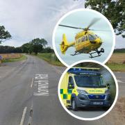 Two people have been taken to hospital after an air ambulance was called to a crash