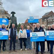 James Wild launching his General Election campaign in King's Lynn