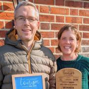 Neil and Emma Punchard, owners of Mill Farm Eco Barns, which enjoyed success at the VisitEngland Awards for Excellence