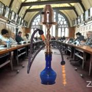 The licensing committee meeting to decide whether a shisha bar's application for a premises licence