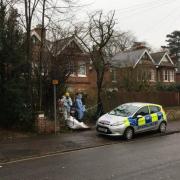 Forensic officers at the property on Unthank Road, Norwich where Vera Croghan died