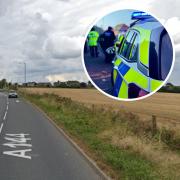 The driver was caught speeding in Bungay