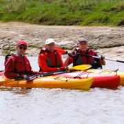 Henry Kilvert, 70, John Rampling, 84, and Rod Hunt, 85, will be kayaking along the River Wensum in Norfolk to raise money for farming mental health charity YANA