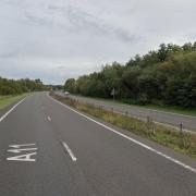 The A11 was closed last night after a crash