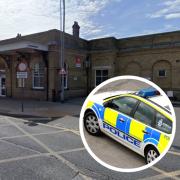 Emergency services have been called to deal with a vulnerable person at a Suffolk rail station