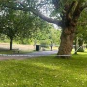 The scene of an alleged rape in Chapelfield Gardens, Norwich